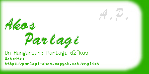 akos parlagi business card